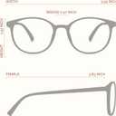 miyya Blue Light Blocking Glasses Women, Fashion Round Transparent Anti Blue Light Glasses with Anti Eyestrain & UV Glare