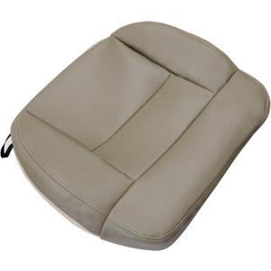 Front Left Driver Side Bottom Seat Cover Replacement Leather Beige Tan Compatible with Ford F150 Lariat XL XLT 2004 2005 2006 2007 2008