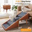 Dog Stairs for Small Dogs,17" H 4‑Step Non‑Slip Dog Ramp for Couch Low Bed
2‑in‑1 Foldable Wooden Pet Stairs & Steps with Split Ottoman Design,for Puppy Medium Senior Injured Pets,Holds 250LBS