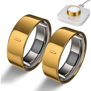 High-Gloss Plated Covers Compatible with Oura Ring Gen 4/Oura Gen 3 Cover, Anti-Scratch Ultra-Thin TPU Ring Protector Case Accessories for Women Men - Not for Oura 4 Ceramic (Size 12, 2 Gold)