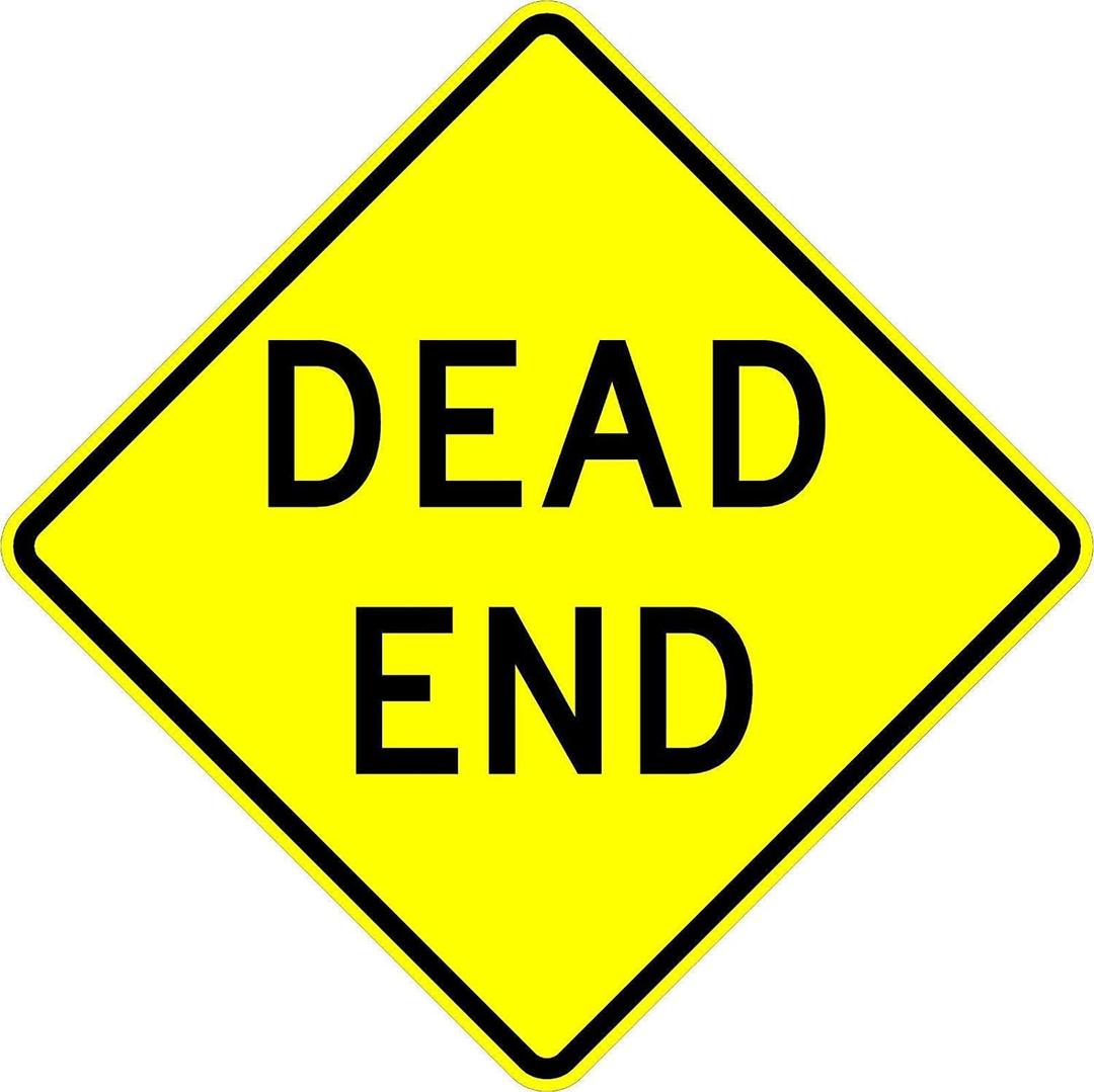 Dead End Sign. A Real Sign. (30 X 30)