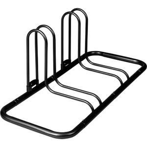 Retrospec Stash Rack 2, 4 & 5 Bike Floor Stand Bicycle Storage Organizer for Mountain Bike, Road Bike, Weather Resistant Fine Powder Steel Coating Fits Wheels up to 3" (Black)