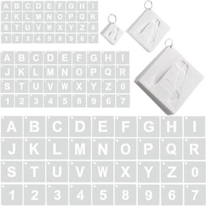 108 Pcs Letter and Number Stencils 3 Sizes 2, 4, 6 Inch Alphabet Number Templates Reusable Plastic Stencils for Painting on Wood, Walls, Fabric, Signs, Doors, DIY Art and Craft Projects