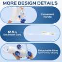 Bath Jets for Tub with Jet Massage and Bubble Mode, Bathtub Jets for Tub with 360 Rotatable Single and Dual Nozzles, the Lever-lock Suction Cups, and Handle. Jets for Bathtub at Home for Relaxation