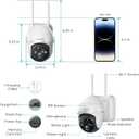 ZUMIMALL 2K Security Cameras Wireless Outdoor, Battery Powered Cameras for Home Security with 360° View, Color Night Vision, 2-Way Talk, AI Motion Alert, Siren, CloudEdge App Supported