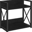 YINMIT Countertop Shelf Organizer,Coffee Bar Accessories,Spice Rack,Coffee Counter Shelf,2 Tier Coffee Organizer Station for Mugs,Cups,Cream,Syrup(Black, Large)