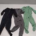 GUISBY Baby Pajamas with Mittens, 2 Way Zipper Long Sleeve Sleepers 3-pack, Size 0-3 Months