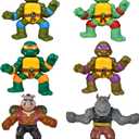 PlayMates Teenage Mutant Ninja Turtles -2.65" Mini Stretchable Figures 6-Pack Toys