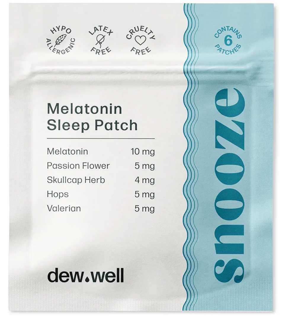 6 Pack Snooze Melatonin Sleep Patches – Wearable, No Latex, Easy to Use – Supports Natural Sleep 10 pks. 60 total