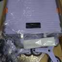 FELICON SELORSS Folding Utility Cart Portable Rolling Crate Handcart with Stair Climbing Wheels&360Swivel Wheels Telescoping Handle Plastic Box Dolly for Travel Shop Move Office Teacher Use(Purple)