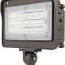 LED Flood Light Outdoor with Dusk to Dawn Photocell, 50W 6500LM IP65 Waterproof Adjustable Knuckle Mount LED Flood Lights 5000K 100-277V ETL Listed