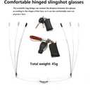 Viseng anti-blue light folding reading glasses for men and women with telescopic rod portable fashion ultra-light leather case +1.0 (3 Pairs: Black & Black & Black)