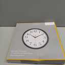 Bernhard Products Black Wall Clock Silent Non Ticking,12 Inch Quality Quartz Battery Operated Round Easy to Read Home/Office/Kitchen/Classroom/School Clock Sweep Movement (12 Inch)