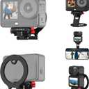 BRDRC Action 6 Magnetic Stand Base, Aluminum Alloy Quick Release Adapter for DJI Osmo Nano, for MagSafe iPhone Desktop Mount Table Holder with 360 Adjustable & 1/4 Screw Hole Tripod Accessories