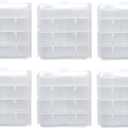 Battery Storage Case for AA/AAA, Battery Holder Box (6Pack Clear)