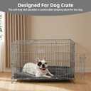 Washable Dog Bed Mat Ultra Soft Dog Crate Pad Comfy Fluffy Pet Kennel Beds Dog Sleeping Mattress for Large Jumbo Medium Small Dogs, 41 x 27 Inch, Gray
