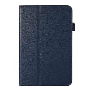 SZLONKOU Tablet Cover for Amazon Kindle Fire HD7 12th Generation P8AT8Z (2022 Release), Ultra Slim Folio Stand Lightweight Leather Case for Amazon Kindle Fire HD 7 Gen 12th 7" (Li-Dark Blue)