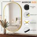 Oval Bathroom Mirror, 2 Pack 20"x30" Gold Vanity Mirror for Over Sink