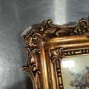 JANDERART Vintage Picture Frame 4x6 Inch, 4 by 6 Ornate Antique Photo Frames with Glass Front, Retro Carving, Tabletop & Wall Hanging, Photo Display, Gold