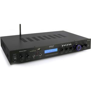 Pyle Bluetooth Home Theater Amplifier - 200 Watts into 5 Channels with Subwoofer Out, Wireless Streaming, USB/SD with MP3 player, RCA Input, FM Radio, LCD Display - PDA7BU