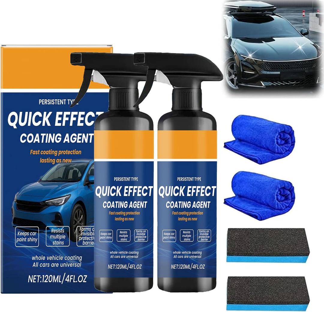 Advanced Car Quick-acting Coating Agent Spray, Persistent Type Quick Effect Coating Agent, Multifunctional Car Scratch Remover, Universal Vehicle Use 2Pack