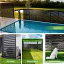 40" W x70 H (1 Panel) Air Conditioner Fence Screen and Trash Can Privacy Panels for Outdoor Units, Pool Equipment Enclosures, and No-Dig Backyard Fencing (Black)