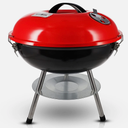 Gas One – 14-Inch Portable Barbecue Grill with 3-Point Locking Lid for Heat Pres
