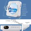 CD Player Portable Bluetooth 5.1 Desktop CD Player with HiFi Sound Speakers,Remote Control,Dust Cover,LED Display,Boombox FM Radio,USB/AUX for Home,Kids (White)