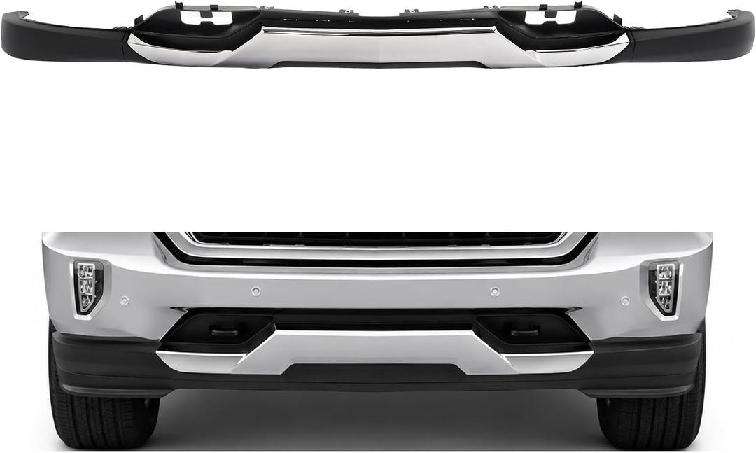 ALMULOO Bumper Valance and Skid Plate Compatible with 2016-2018 Silverado