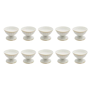 10Pcs White Golden Metal Candle Holders 3,7" Tall Stand Flowers Vase Candlestick Flower Arrangement Candelabra Candle Holder Stand Set for Wedding Party Event Restaurant Hotel Decoration