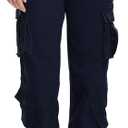 Women's Cotton Casual Cargo Pants Military Army Tactical Combat Work Trousers with 8 Pockets, Size: 16