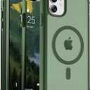 Magnetic for iPhone 11 Case, [Compatible with MagSafe][Military Grade Drop Protection][Heavy Duty Protection][Non-Slip][Shockproof] 2-Layer Durable Bumper Phone Case 6.1''-Army Green