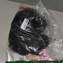 Short Black Bob Wig for Women Cosplay Costume Halloween+ Red Glasses