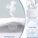 Muxhomo Twin Mattress Protector, 100% Waterproof Quilted Mattress Cover Twin, Noiseless Soft & Cooling Mattress Pad Cover, Deep Pocket 6"-21", White