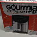 Gourmia Air Fryer - 8 Qt Extra Large Capacity, FryForce360, Digital Display with 12 Presets, Roast, Bake, Broil, Dehydrate, Dishwasher Safe Accessories, Stainless Steel, 8 Quart
