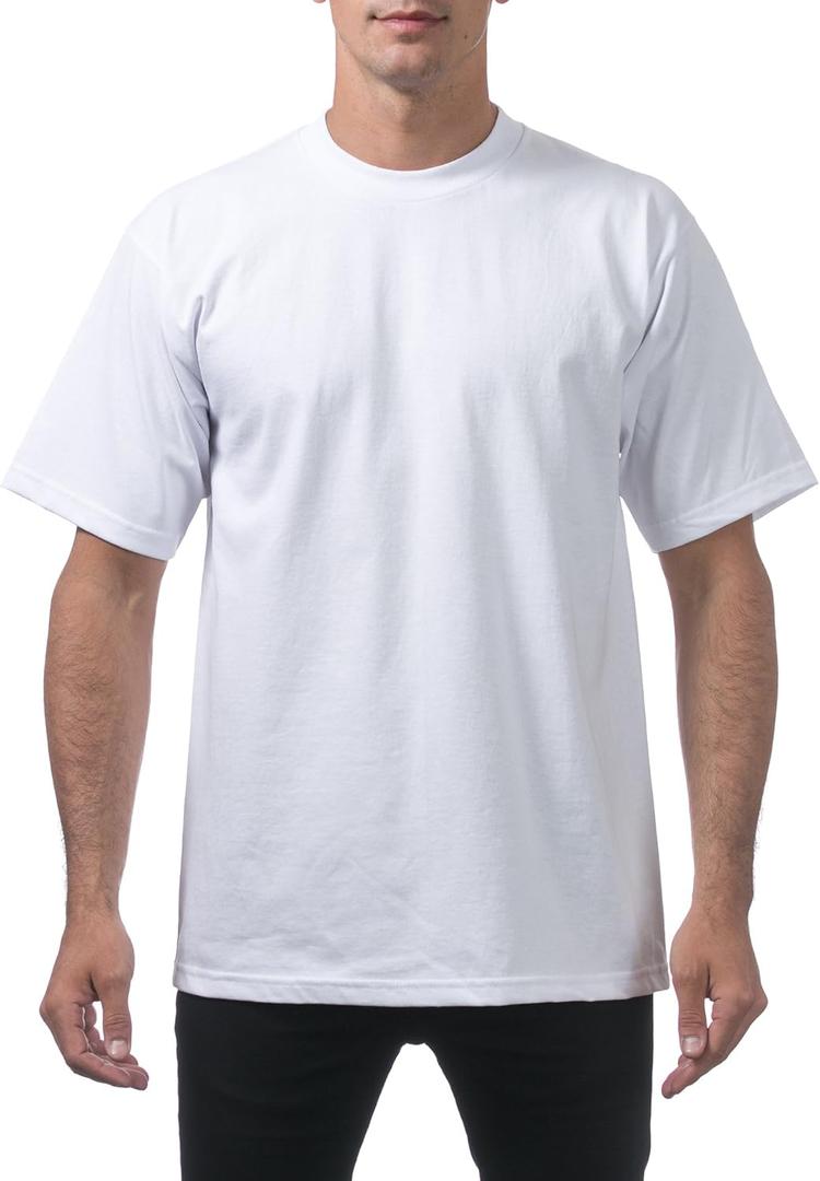 Pro Club Men's Heavyweight Cotton Short Sleeve Crew Neck T-Shirt (Large)