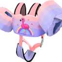 Chriffer Kids Swim Vest Life Jacket for 30-55 Pounds Boys and Girls, Toddler Floaties with Shoulder Harness Arm Wings for 2,3,4,5,6,7 Years Old Baby (Pink Purple)