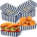 No Folding Required 50 Pack 2 Lb Nautical Party Food Trays Nautical Plates Birthday Party Supplies Nautical Themed Nacho Holders Paperboard Tray Disposable Serving Trays