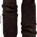 Leg Warmers for Women Winter Leg Warmers Y2k Cute Knit Long Socks for Girls (Brown)