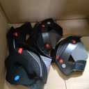 Pyzstohx Full Face Motorcycle Helmets with Bluetooth DOT (Black Red, XL)