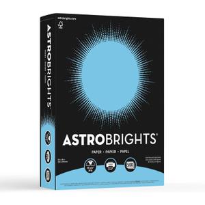 Neenah Astrobrights 30% Recycled Bright Color Paper, 8 1/2in x 11in, 24 Lb, FSC Certified, Lunar Blue, Ream Of 500 Sheets, 21528