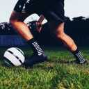 1 Set Anti-Slip Grip Soccer Socks with Shin Guard Sleeves, Sports Athletic Socks for Men