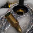 GGStudy Black Bathroom Faucet 2 Handles 3 Holes Faucet 8 inch Widespread Bathroom Sink Faucet Tap Mixer Supply Hose Included Matching Metal Pop Up Drain