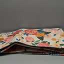 PureCozy Washable Floral Runner Rug 2x8 Beige Hallway Carpet Scalloped Flower Non Slip Soft Long Kitchen Runner Farmhouse Low Pile Thin Indoor Floor Cover for Bathroom Bedroom Laundry Room Entryway