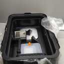 FURTIME Stainless Steel Litter Box with Lid, XL Extra Large Cat Litter Box for Big Cats, Enclosed Drawer Metal Litter Boxs with High Sided Enclosure & Mat, Front & Top Entry, Odor Free, Anti-Leakage (Black)