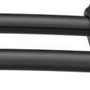 Moen Matte Black Adjustable 57 to 60-Inch Double Curved Shower Rod, Permanent Wall Mounted Shower Curtain Rod, DN2141BL