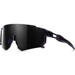 SEKKAF Youth Baseball Sunglasses for Boys Girls Age 6-12 Softball Cycling Sports Sunglasses for Kids Lightweight Frame, 63mm, Black