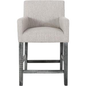 Christopher Knight Home Armga Upholstered 26 inch Counter Stool - Light Gray/Gray