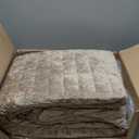 RECYCO Luxury Velvet Quilt King Size Bedding Set, Ultra Soft Velvet Comforter Set, Lightweight Quilted Channel Box Stitch Oversized Bedspread Coverlet for All Season, with 2 Shams, Natural Tan