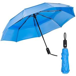 Mr. Pen- Windproof Travel Umbrella, Azure Blue, Automatic Umbrellas for Rain, Umbrellas for Rain Windproof, Portable Umbrella